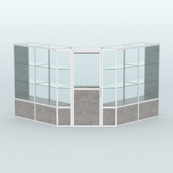 Павильон из профиля угловой №7б (9 кв.м), Бетон Чикаго светло-серый F186 ST9