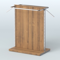 Система ЭЛЕГАНТ островная с ДСП и П-образными поручнями №1, Орех