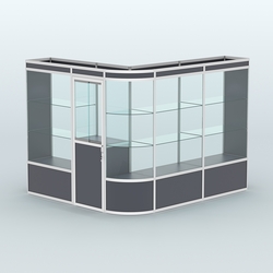 Павильон из профиля угловой №2а (5,5 кв.м), Антрацит