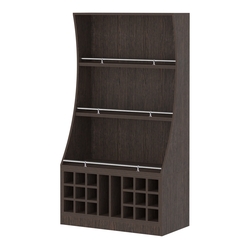 Стеллаж Гарант низкий №2-5-900-О с ограничителями, Дуб Венге