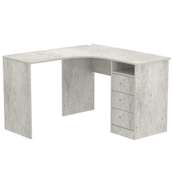 Стол угловой с ящиками СУ-01-П (правосторонний), Метрополитан Грей