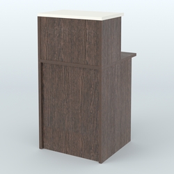 Ресепшен-Лайт прямоугольный с надставкой №12, Дуб Венге + Белый