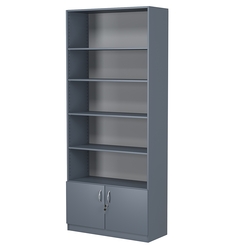 Стеллаж из ДСП с 4-мя полками 350x900 мм серии LEVEL-4 №13 (З/C - ДВП), Темно-Серый