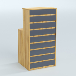 Ресепшен серии ПРАЙМ №2А, Дуб Золотистый и Темно-Серый