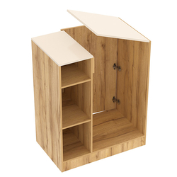 Прилавок-проход из ДСП Модерн, Дуб Золотистый и Крем Вайс