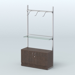 Система ЭЛЕГАНТ №6 без ДСП с тумбой T22 (1200 мм), Дуб Венге