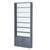Стеллаж из ДСП с 6-ю полками 200x900 мм серии LEVEL-6 №10-1 (З/C - СТЕКЛО) Темно-Серый