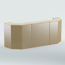 Ресепшен БАРОН №6 (ровная поверхность), Дуб сонома + Экокожа золотистая