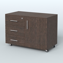 Тумба для оргтехники Види Вуд, цвет мокко, Дуб Венге