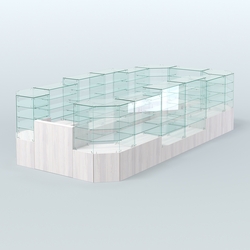 Павильон ИСТРА в центр зала №7 (открытый) (12, 77 кв.м), Ясень Анкор светлый