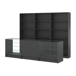 Комплект стеллажей ЭК-01 и прилавков ЭК-4, Черный