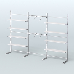 Системы ЭЛЕГАНТ пристенные с металлическими держателями для полок №9 (3600мм), Ясень Анкор светлый