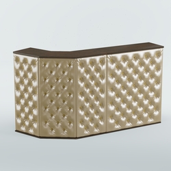 Ресепшен БАРОН №5 (карета золото), Дуб Венге + Экокожа золотистая