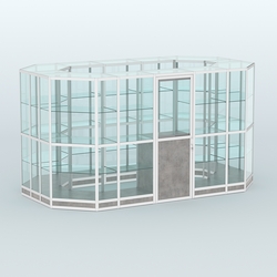 Павильон из профиля островной №5г, Бетон Чикаго светло-серый F186 ST9