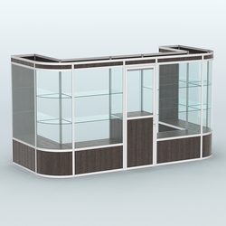 Павильон из профиля пристенный №11а (5,50 кв. м), Дуб Венге