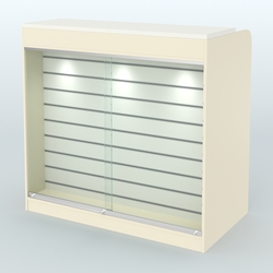 Ресепшен-Лайт №6 (Фасадная стенка - Экономпанель), Крем Вайс + Белый