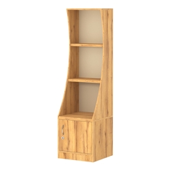 Стеллаж Гарант низкий №2-2-450, Дуб Золотистый и Крем Вайс