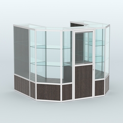 Павильон из профиля пристенный №3б ( 4,32 кв. м), Дуб Венге