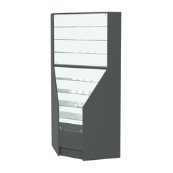 Витрина внутренняя угловая Алмаз №4, Антрацит