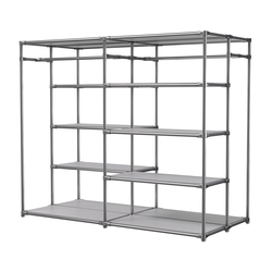 Хромированное вешало ПЛАТФОРМА №2-3 с полками ДСП 16мм, Серый