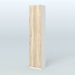 Аптечный узкий стеллаж под резину №2, Белый + Дуб Сонома