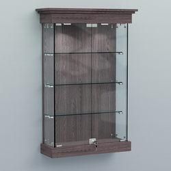 Витрина для музеев "Коллекция" настенная №1-3, Ясень Анкор темный