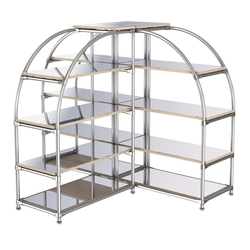 Комбинация стендов TD-06 №2-5 (с полками Зеркало 4мм), Дуб Сонома