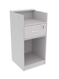 Прилавок Истра под кассу №2 с одним выдвижным ящиком , Серый