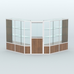 Павильон из профиля угловой №7б (9 кв.м), Орех