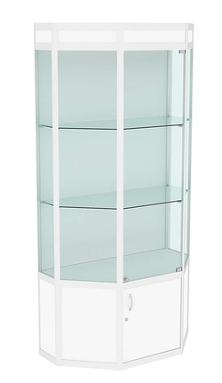 Витрина из профиля Трапеция №1 (метровая), Белый