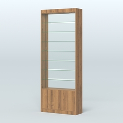 Высокая витрина серии Эконом №304-900 (без дверей), Орех