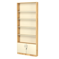 Стеллаж из ДСП с 4-мя полками 150x900 мм серии LEVEL-4 №9 (З/C - ДВП), Дуб Золотистый и Крем Вайс