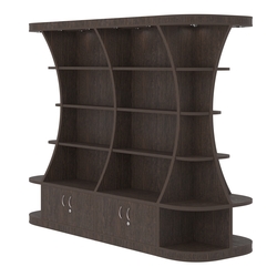 Островной высокий стеллаж ГАРАНТ №3, Дуб Венге