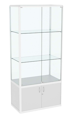 Витрина из профиля №2 (метровая) (задняя стенка - стекло), Серый