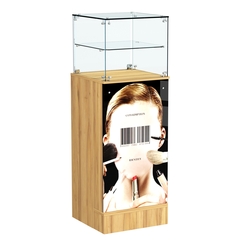 Прилавок со световым коробом узкий №12, Дуб Золотистый