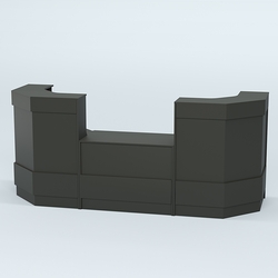 Ресепшен серии ПРАЙМ №7Б со столом выдачи, Черный