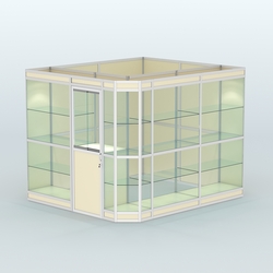 Павильон из профиля угловой №6в (5,5 кв.м), Крем Вайс