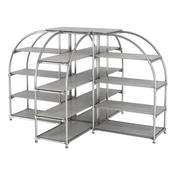 Комбинация стендов TD-06 №3-4 (с полками ДСП 16мм), Метрополитан Грей