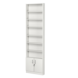 Стеллаж из ДСП с 6-ю полками 100x600 мм серии LEVEL-6 №1 (З/C - ДВП), Белый