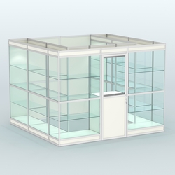 Павильон из профиля пристенный №9в (6,75 кв. м), Белый