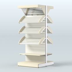 Островной высокий стеллаж для хлеба и выпечки Феникс №9, Крем Вайс + Белый