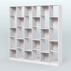 Стеллаж из ДСП серии ЛОФТ №16-1, Ясень Анкор светлый