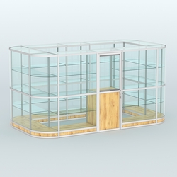 Павильон из профиля островной №4г, Дуб Золотистый