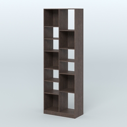 Стеллаж из ДСП серии ЛОФТ №8-2 с полками ДСП, Дуб Венге