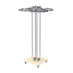 Торговое хромированное одноярусное вешало СЕКТОР №1, Крем Вайс