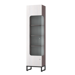 Витрина Монти №3 правая, Ясень Анкор темный + Ясень Анкор светлый