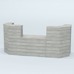 Ресепшен серии ПРАЙМ №7А со столом выдачи, Метрополитан Грей