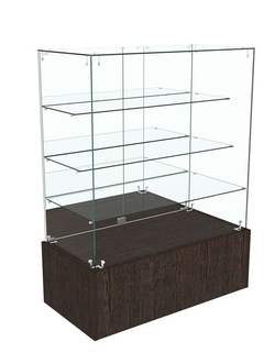 Прилавок ОТРАЖЕНИЕ с зеркальными дверками №8, Дуб Венге