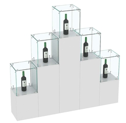 Комплект Демо-стендов со стеклом Льдинка-Пирамида №2, Серый