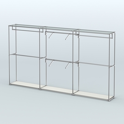 Торговая система ХРОМ без ДСП 3600 мм с поручнями №5, Белый